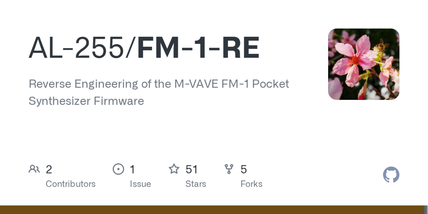 reverse engineering of the mvave fm1 pocket synthesizer firmware