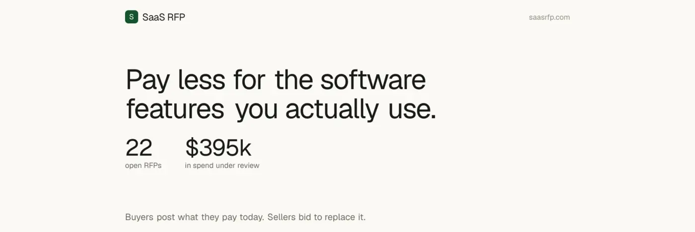 saas rfp post and bid on saas in public