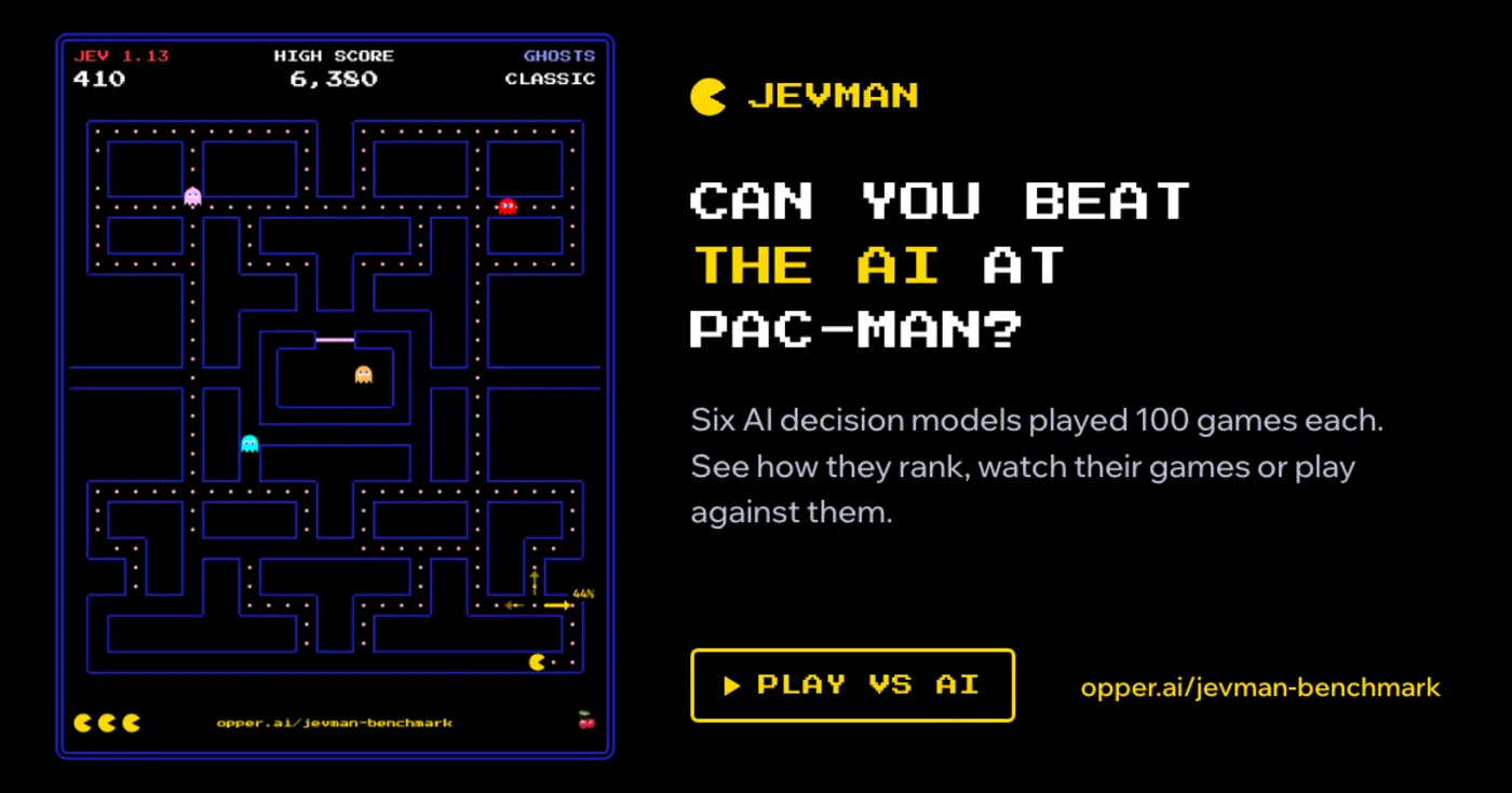 show hn jevman ai decision models play pacman