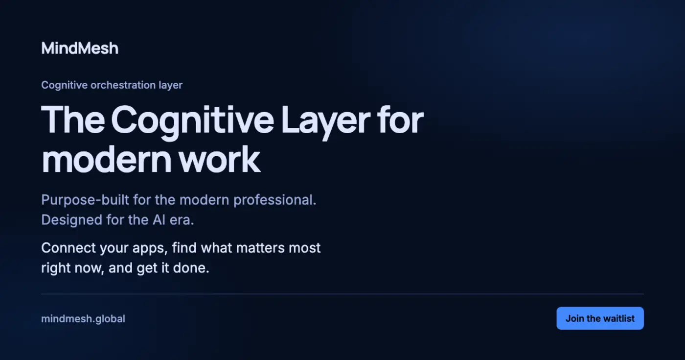 show hn mindmesh an ai workspace that prioritizes your work