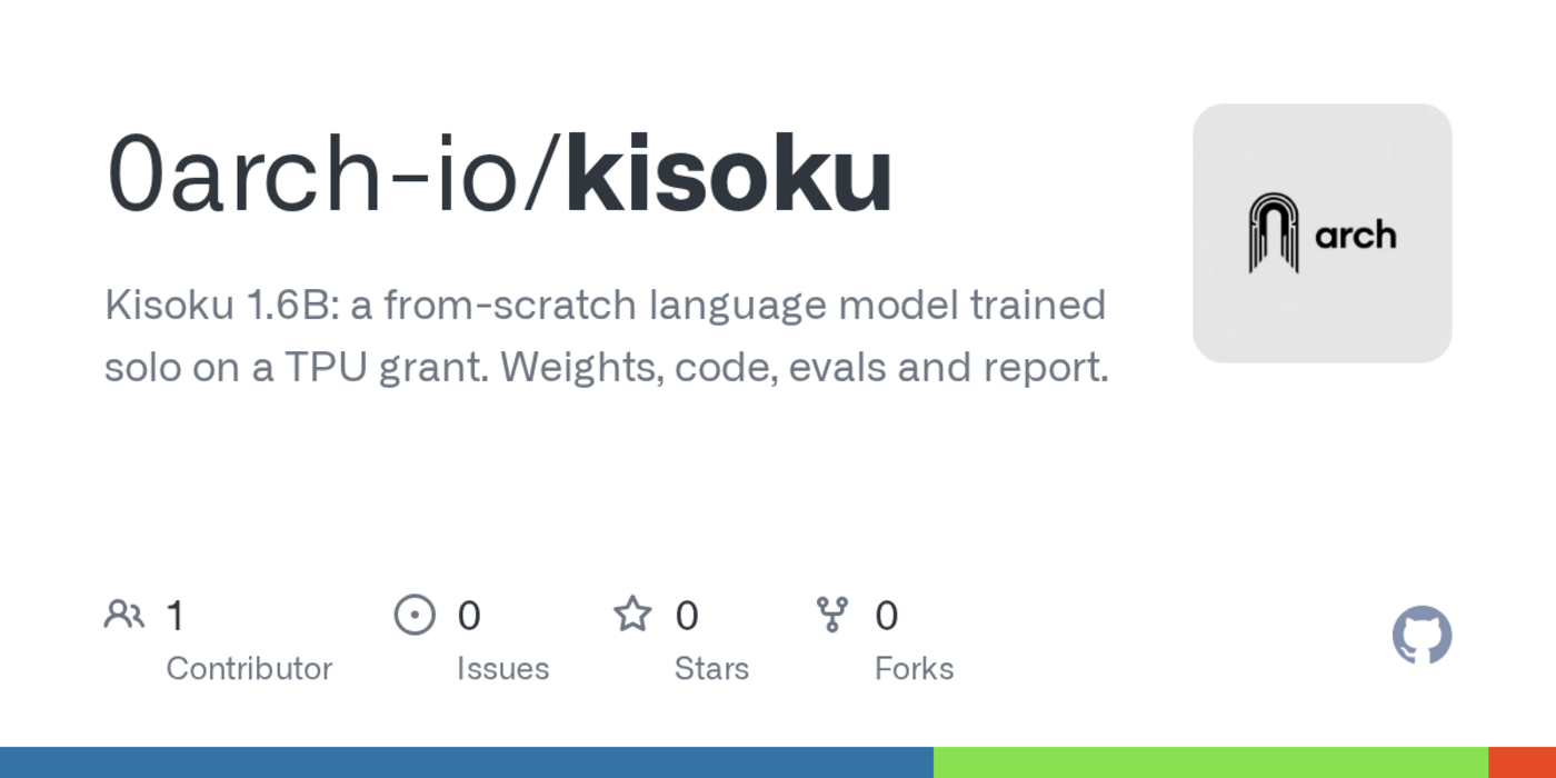 kisoku 16b llm trained solo from scratch on a tpu grant matches llama 32 1b
