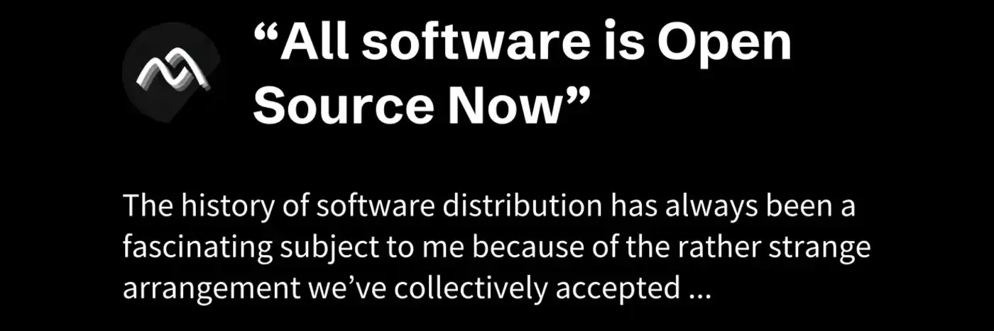 all software is open source now