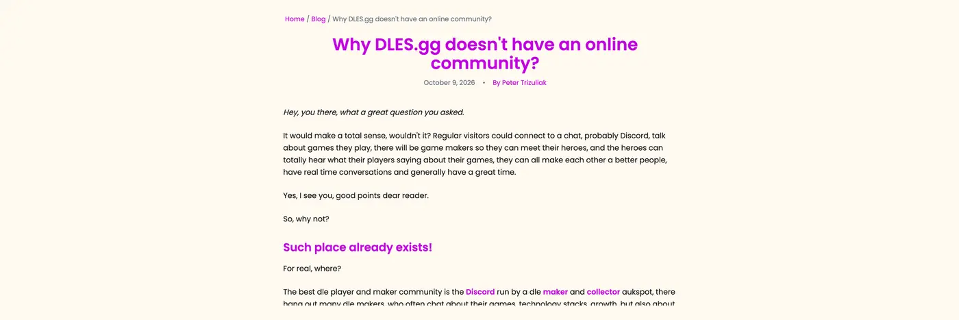 why dlesgg doesnx27t have an online community