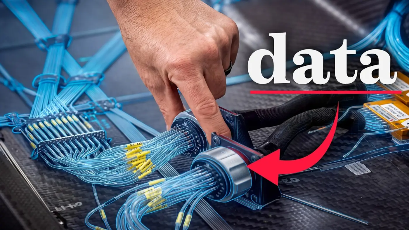 how f1 cars collect data in real time video