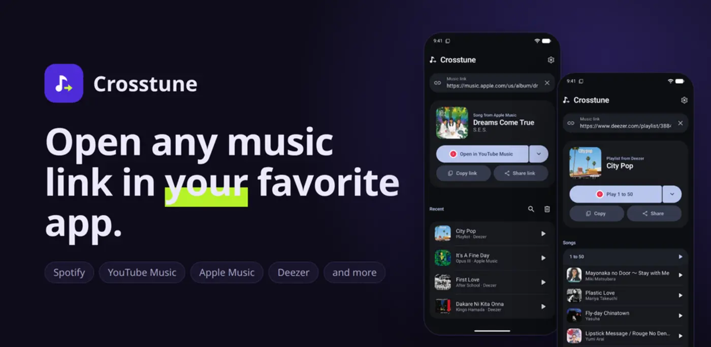show hn crosstune open any music link in your favorite app