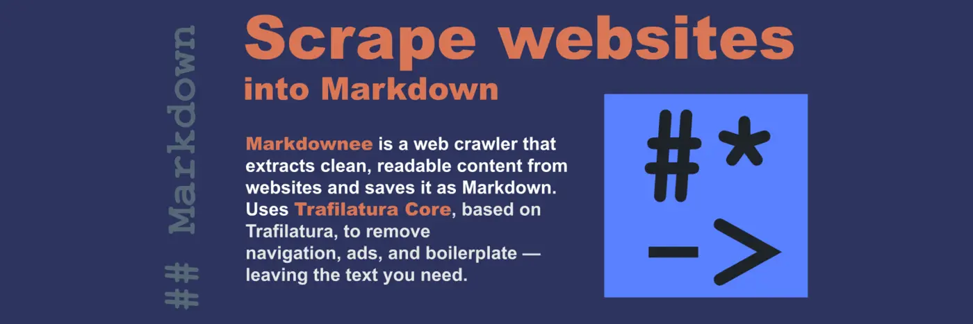 show hn selfhosted web to markdown scraper cli lib own trafilatura ts port