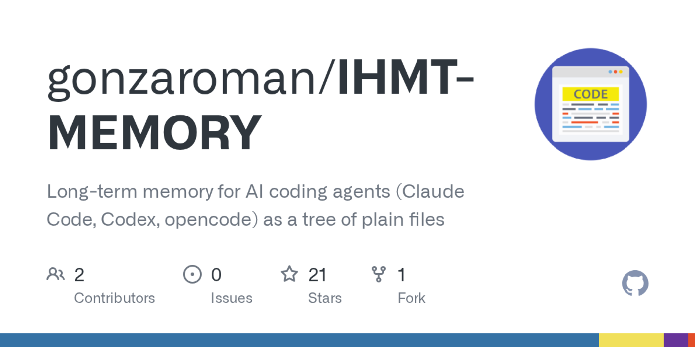 longterm memory for ai coding agents as a tree of plain files