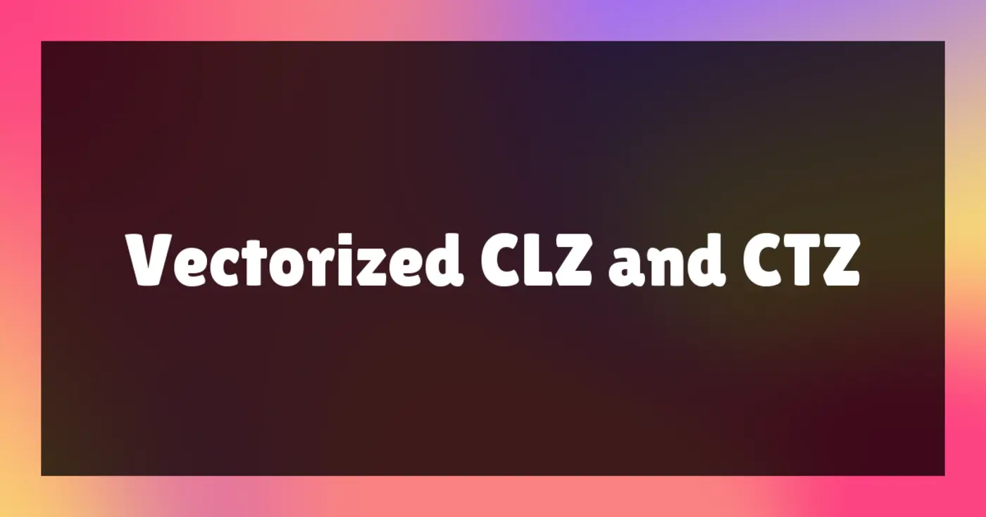 vectorized clz and ctz