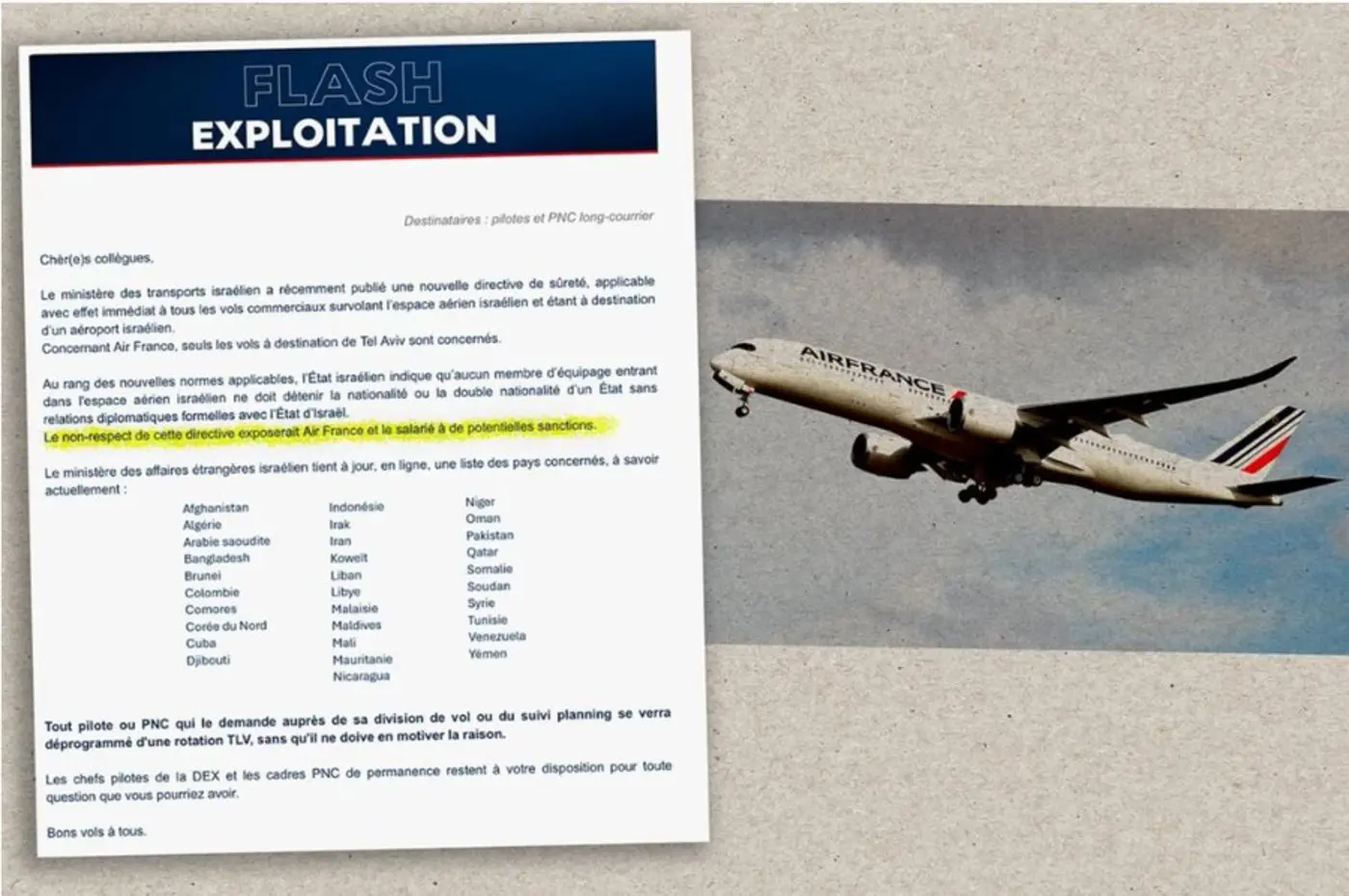 air france israel flights crews from 31 nationalities reportedly barred