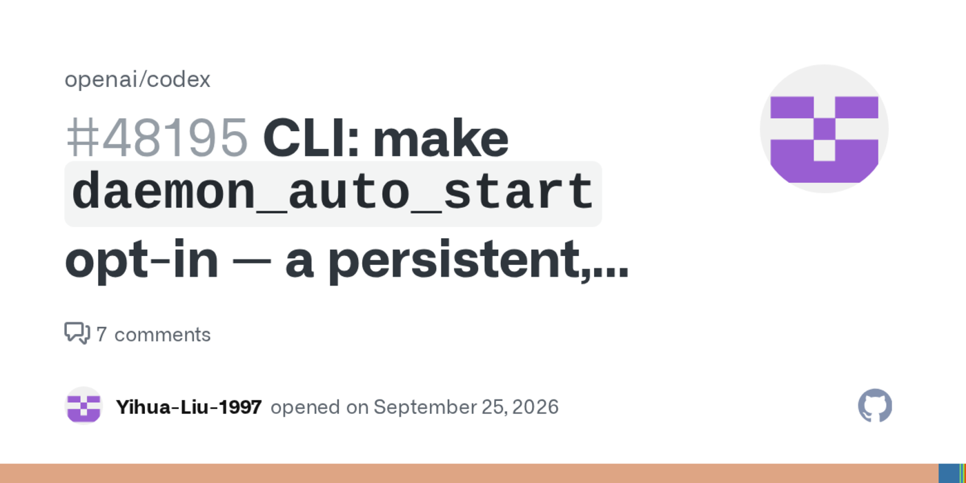 codex cli installs a persistent selfupdating background daemon by default