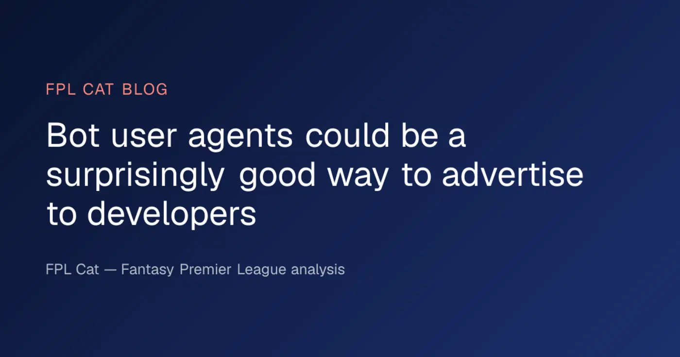 bot user agents could be surprisingly good way to advertise to developers