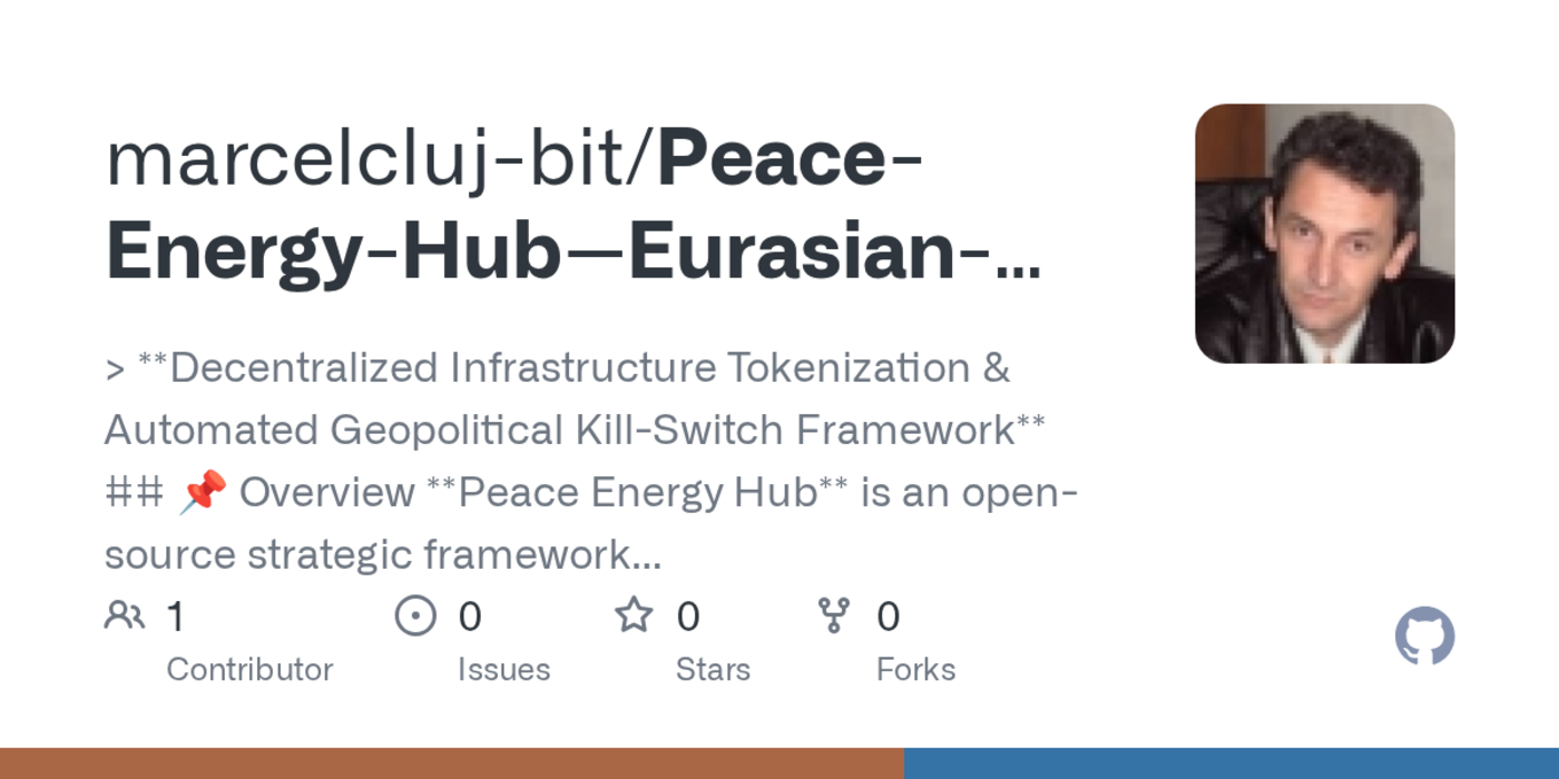 peaceenergy hub opensource autonomous energy corridor framework
