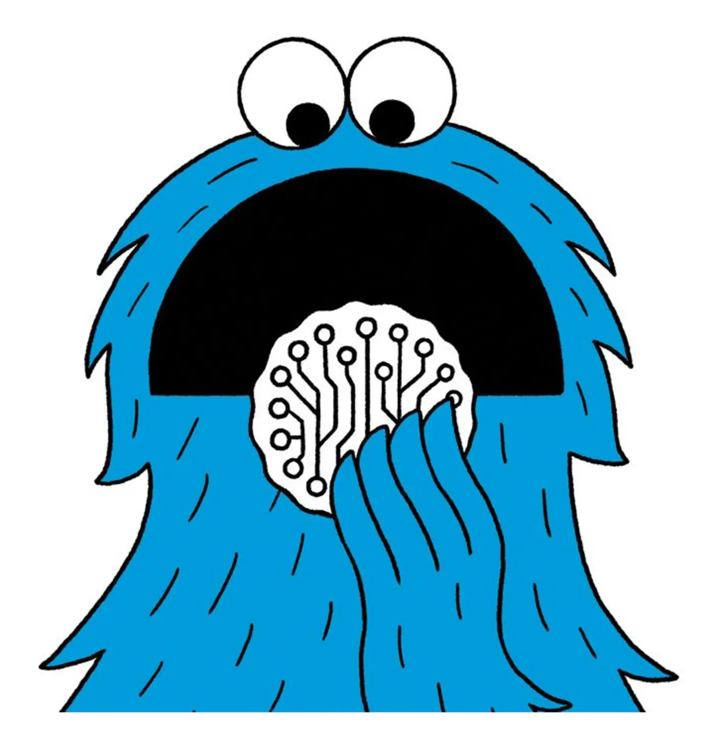 cookie monster tries to meet his ai mandate