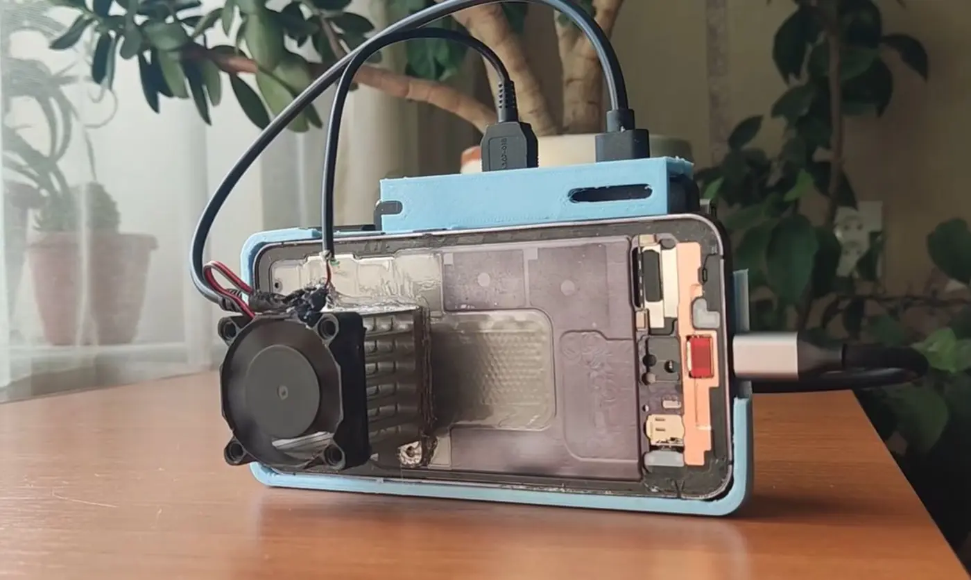 turning a runover samsung galaxy s23 into a gaming pc
