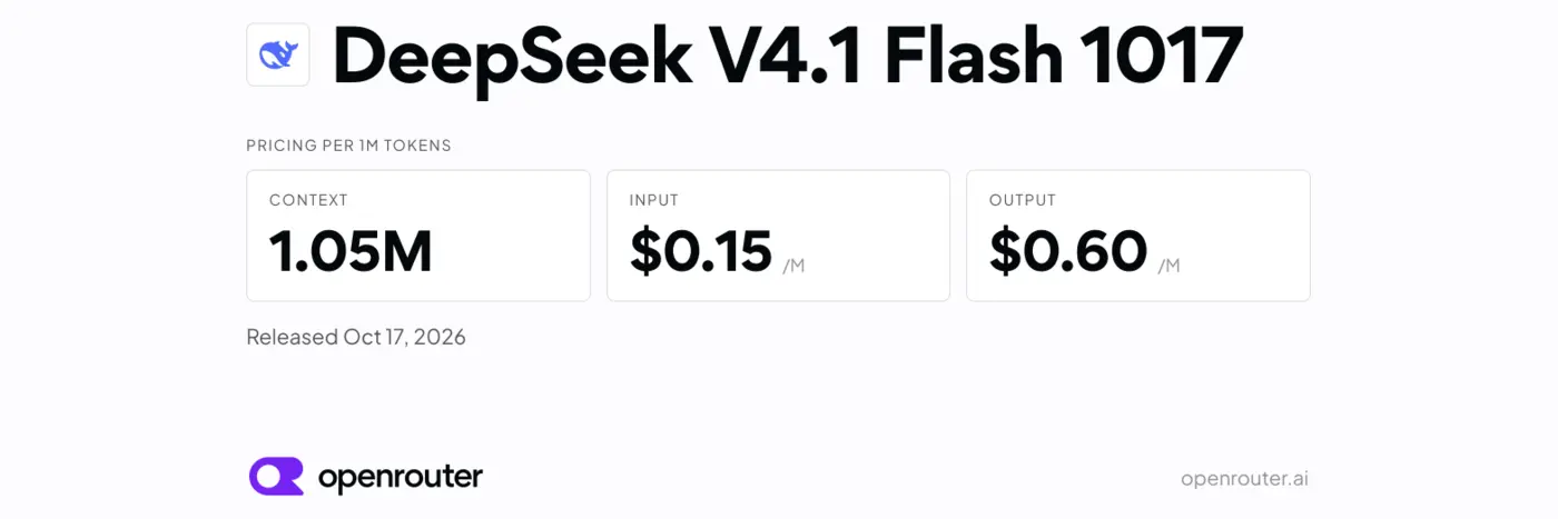 deepseek deepseek v41 flash 1017
