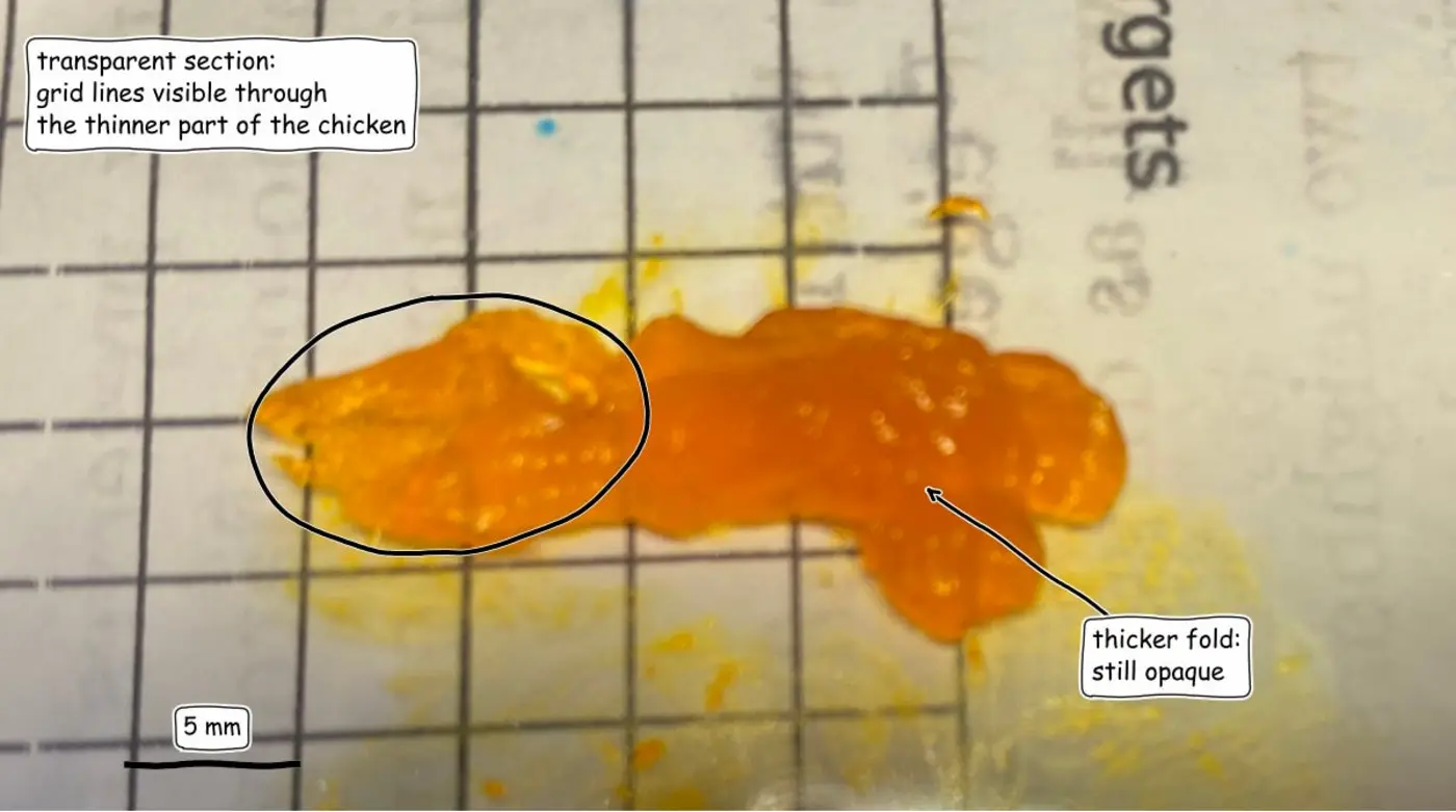 making chicken transparent using dorito dust
