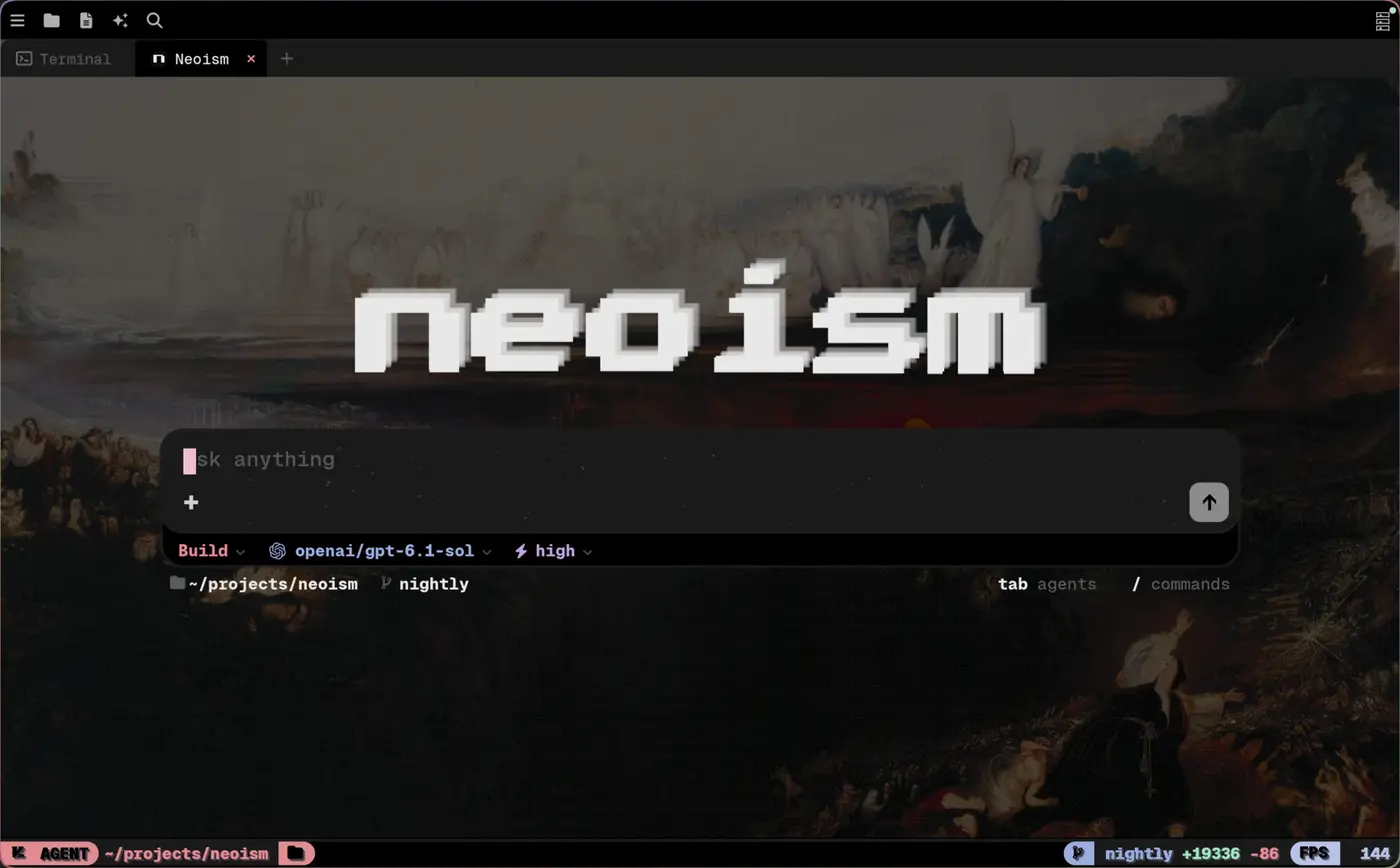 neoism an opensource agent harness and native ide in rust