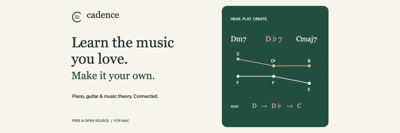cadence a free copyleft musiclearning studio for mac