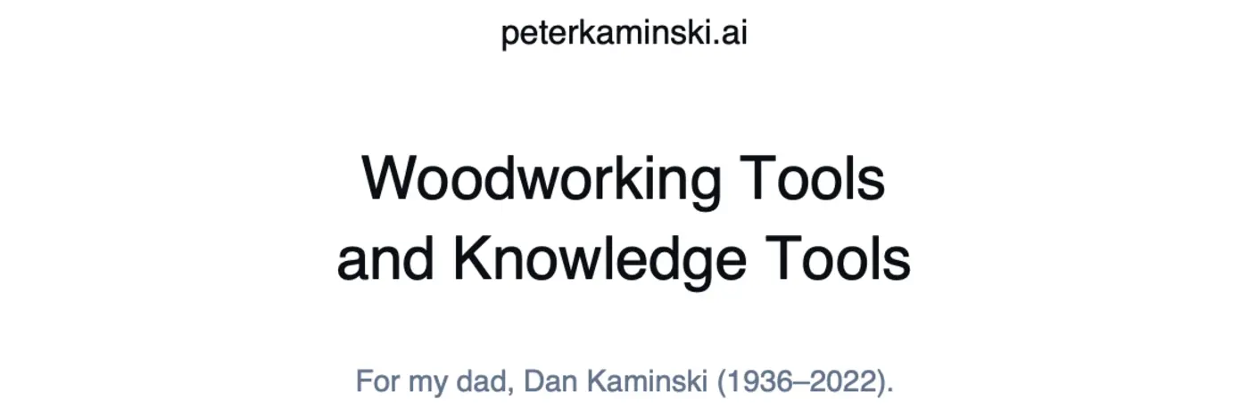 woodworking tools and knowledge tools