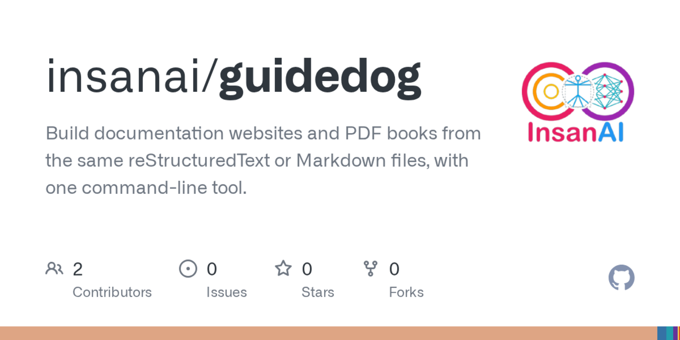 show hn guidedog an oss static site generator for rst and md