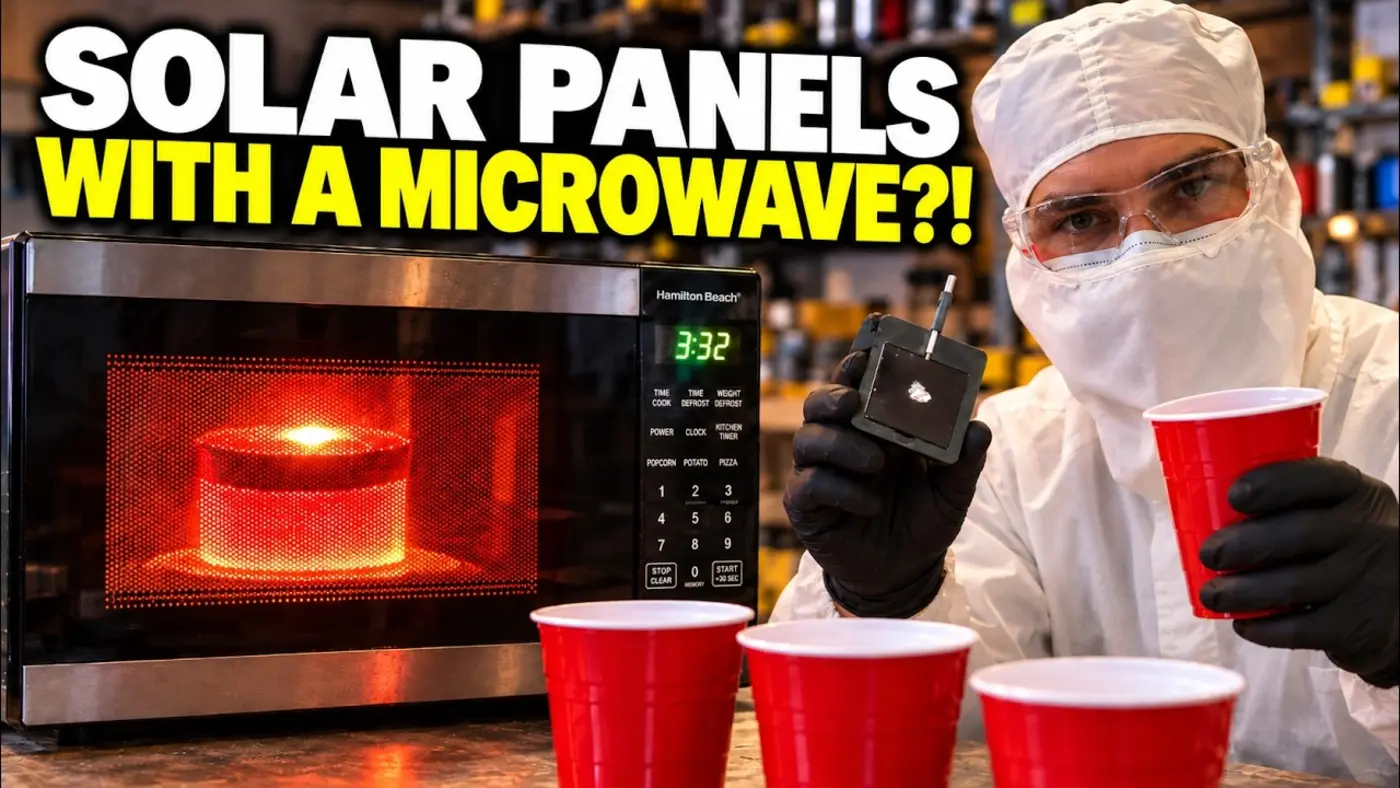making solar panels with a microwave video