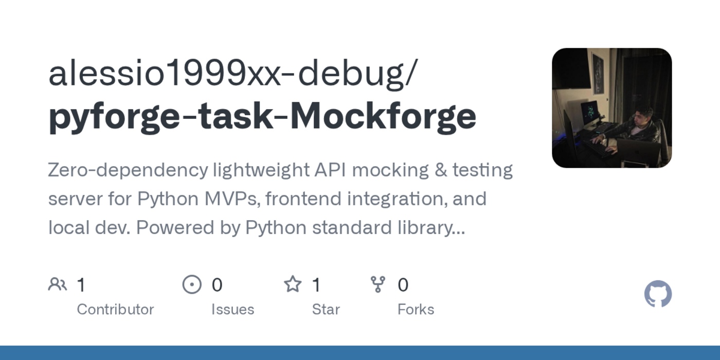 show hnmockforge lightweight zerodependency python api and webhook