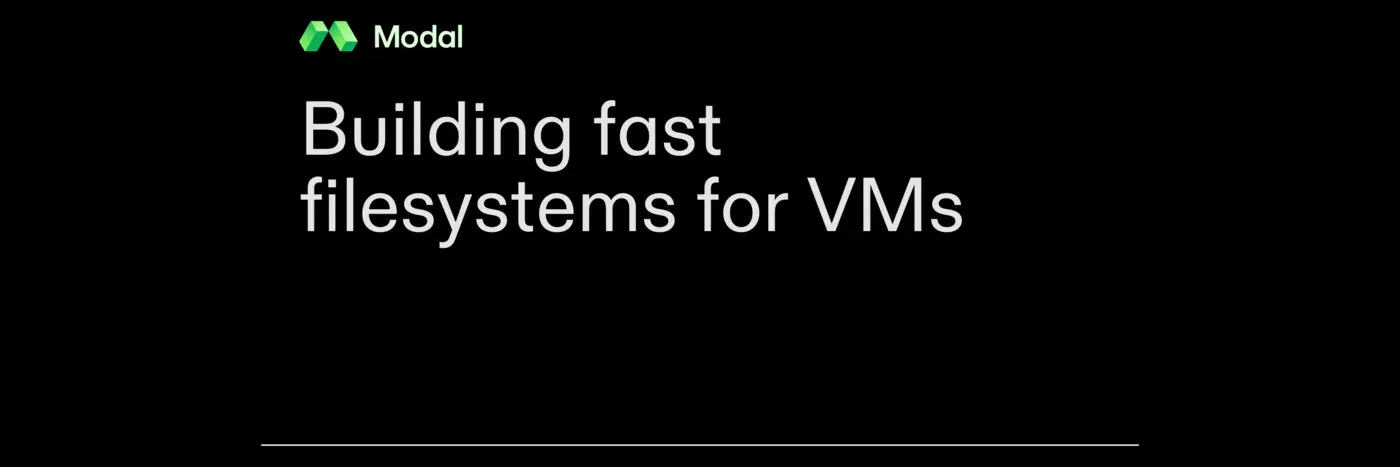 building fast filesystems for vms