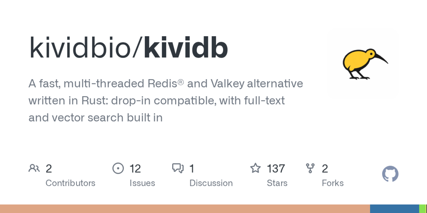 show hn kividb a faster rediscompatible memory database and vector cache
