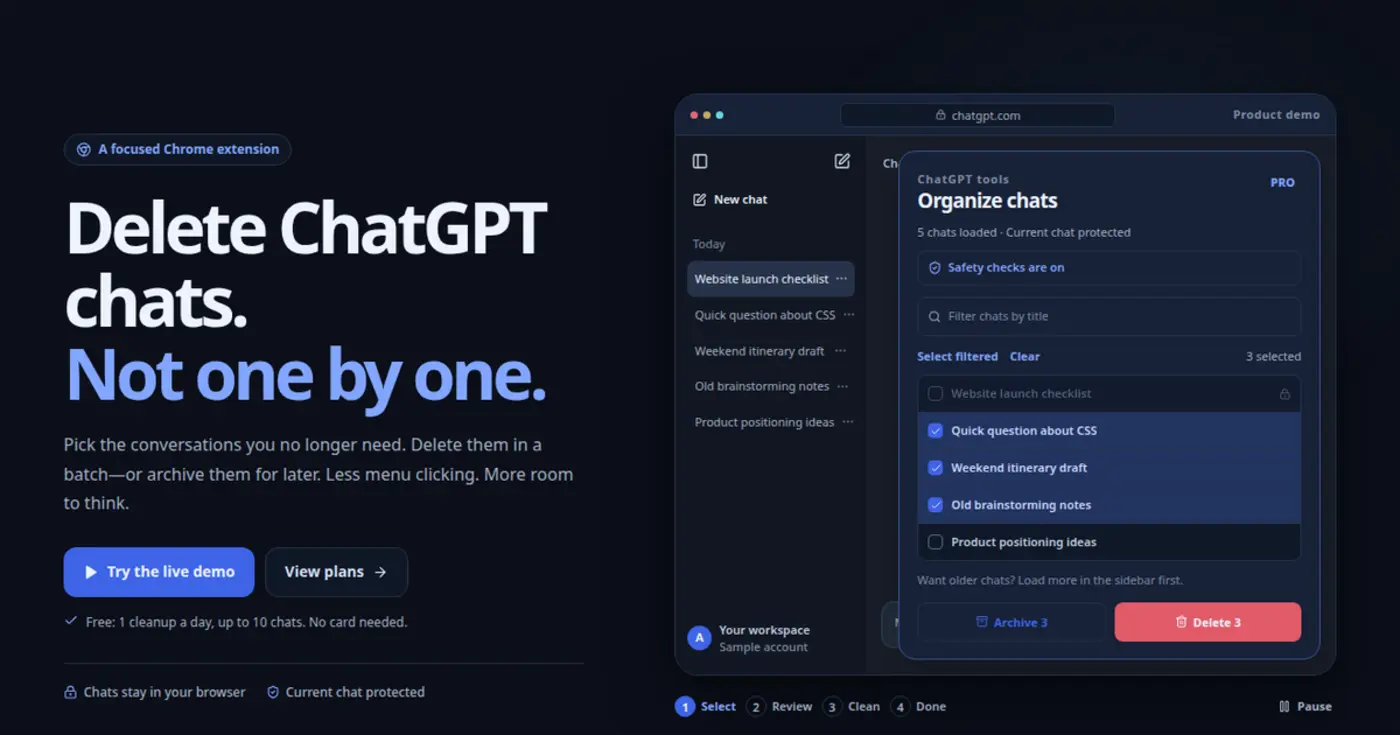 chatgpt bulk delete