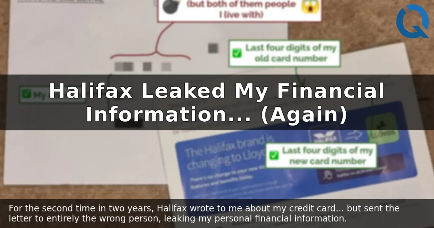 halifax leaked my financial information again