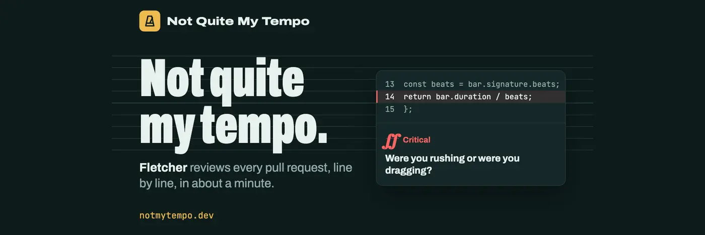 show hn not quite my tempo a whiplashstyle ai reviewer for github prs