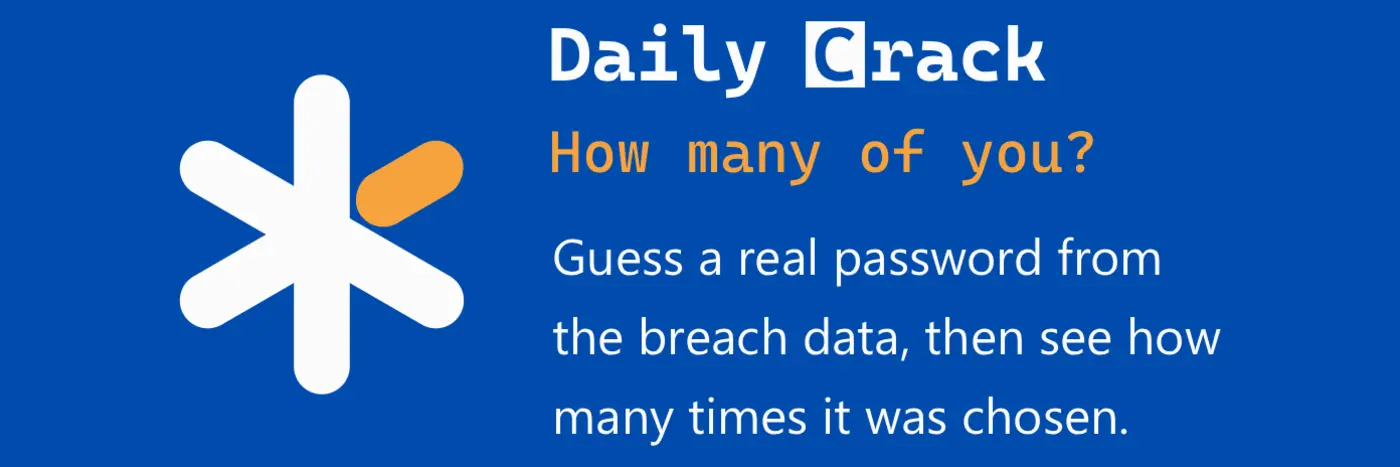 show hn daily password puzzle game with real passwords from data breaches