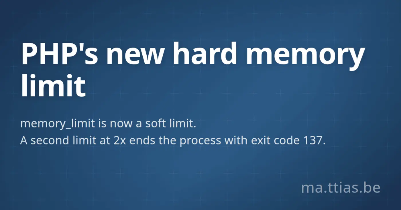phpx27s new memoryhardlimitpercent setting