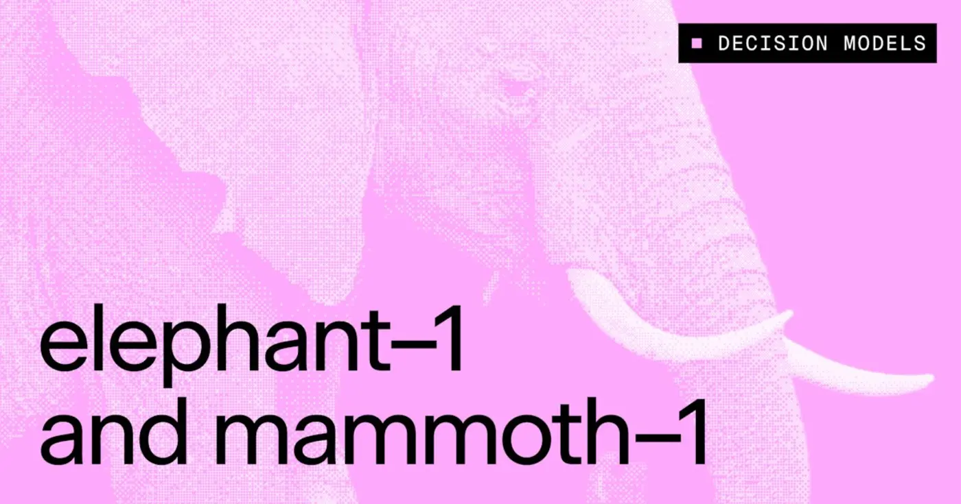 base labs releases topranked decision models mammoth1 and and elephant1