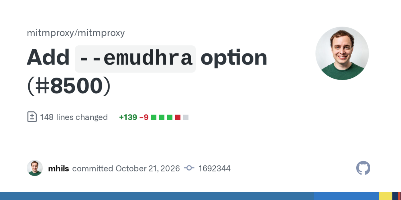 mitmproxy adds emudhra option