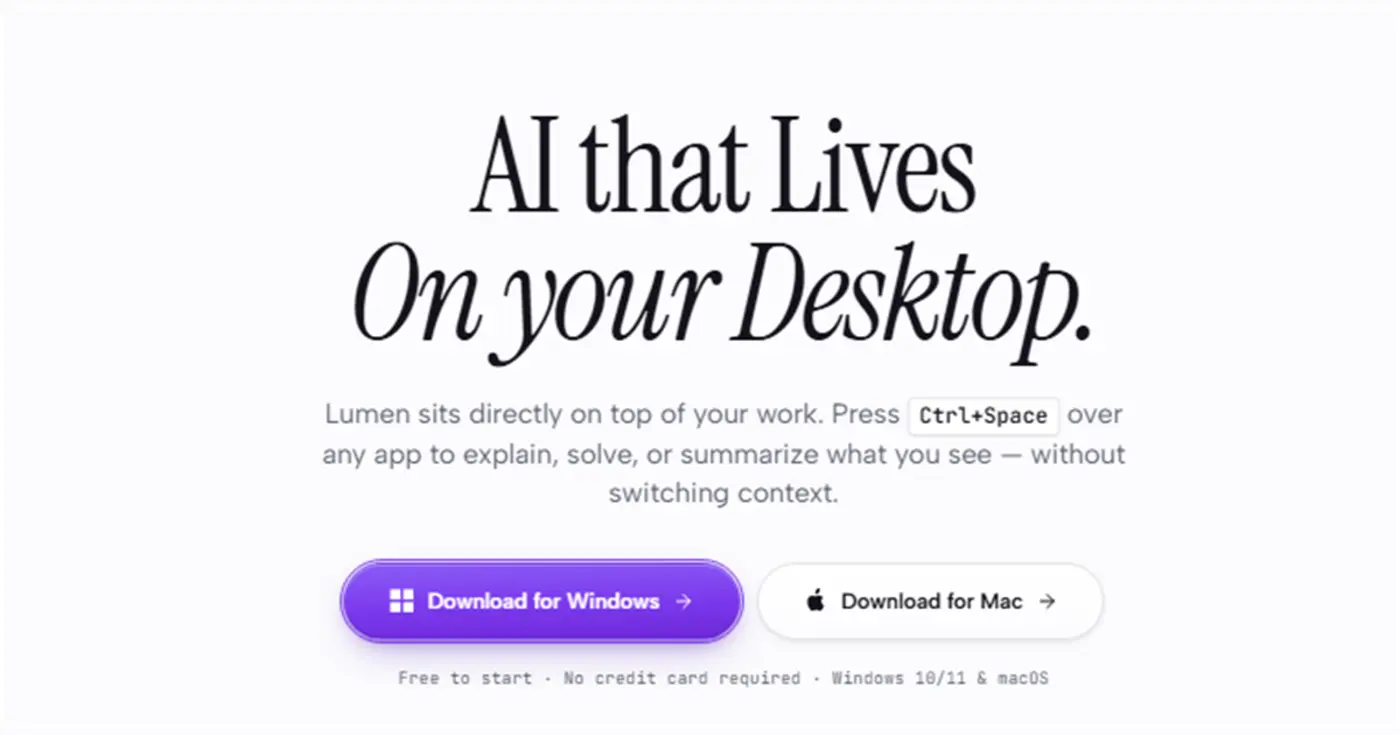 ai overlay that lives on your desktop