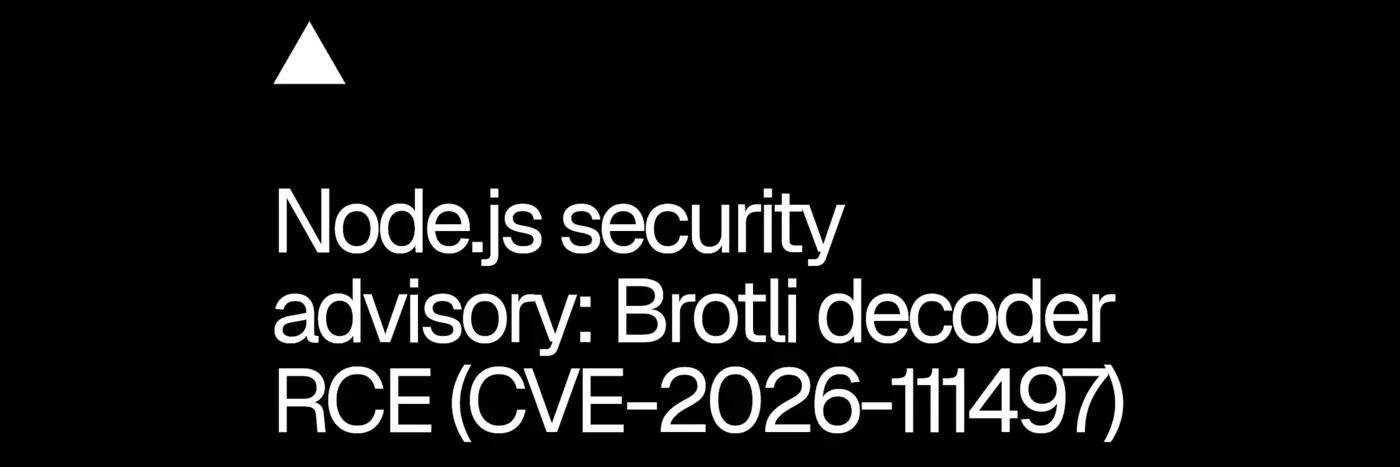 nodejs security advisory brotli decoder rce cve2026111497