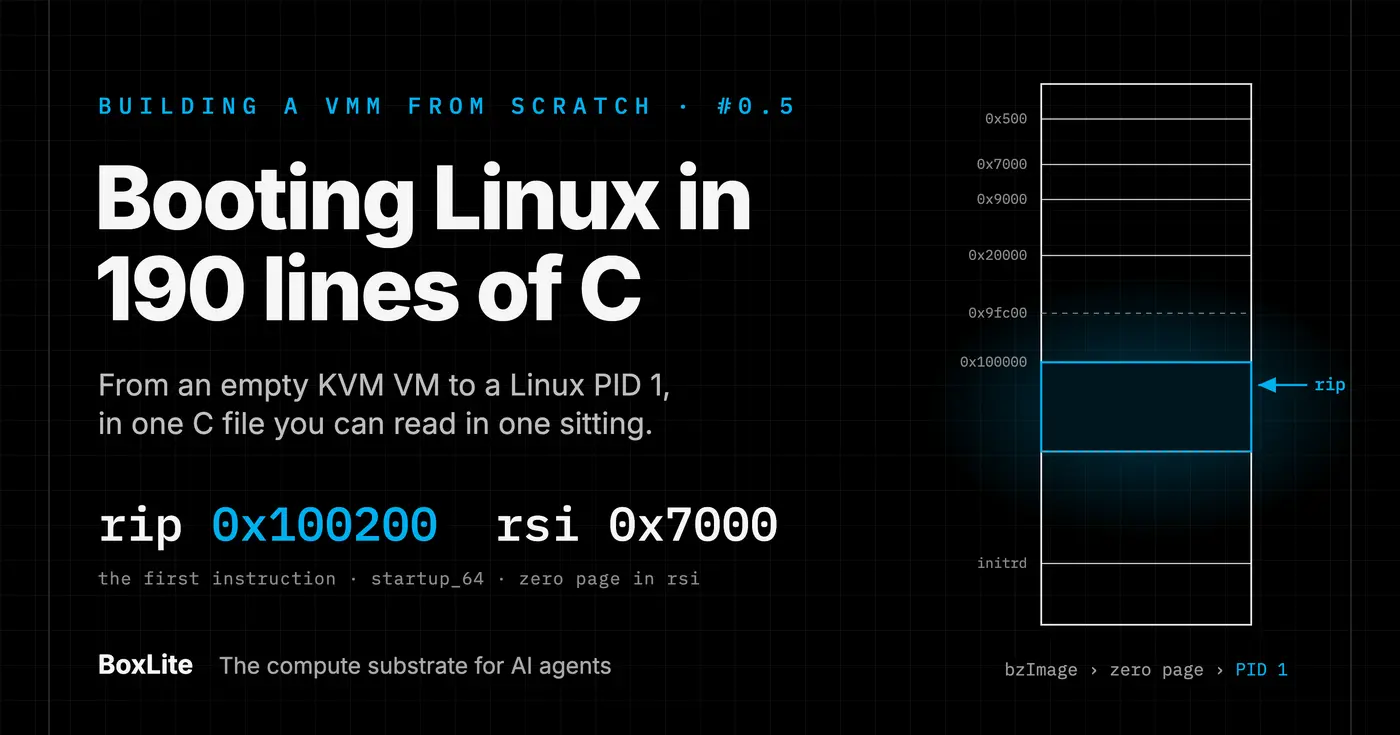 building a vmm from scratch 05 booting linux in 190 lines of c