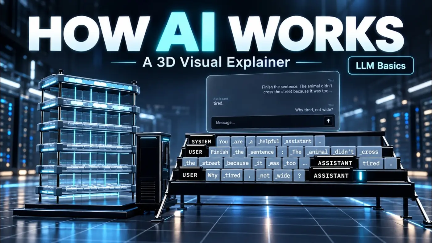 opus 55 built a 3d film explaining how llm works