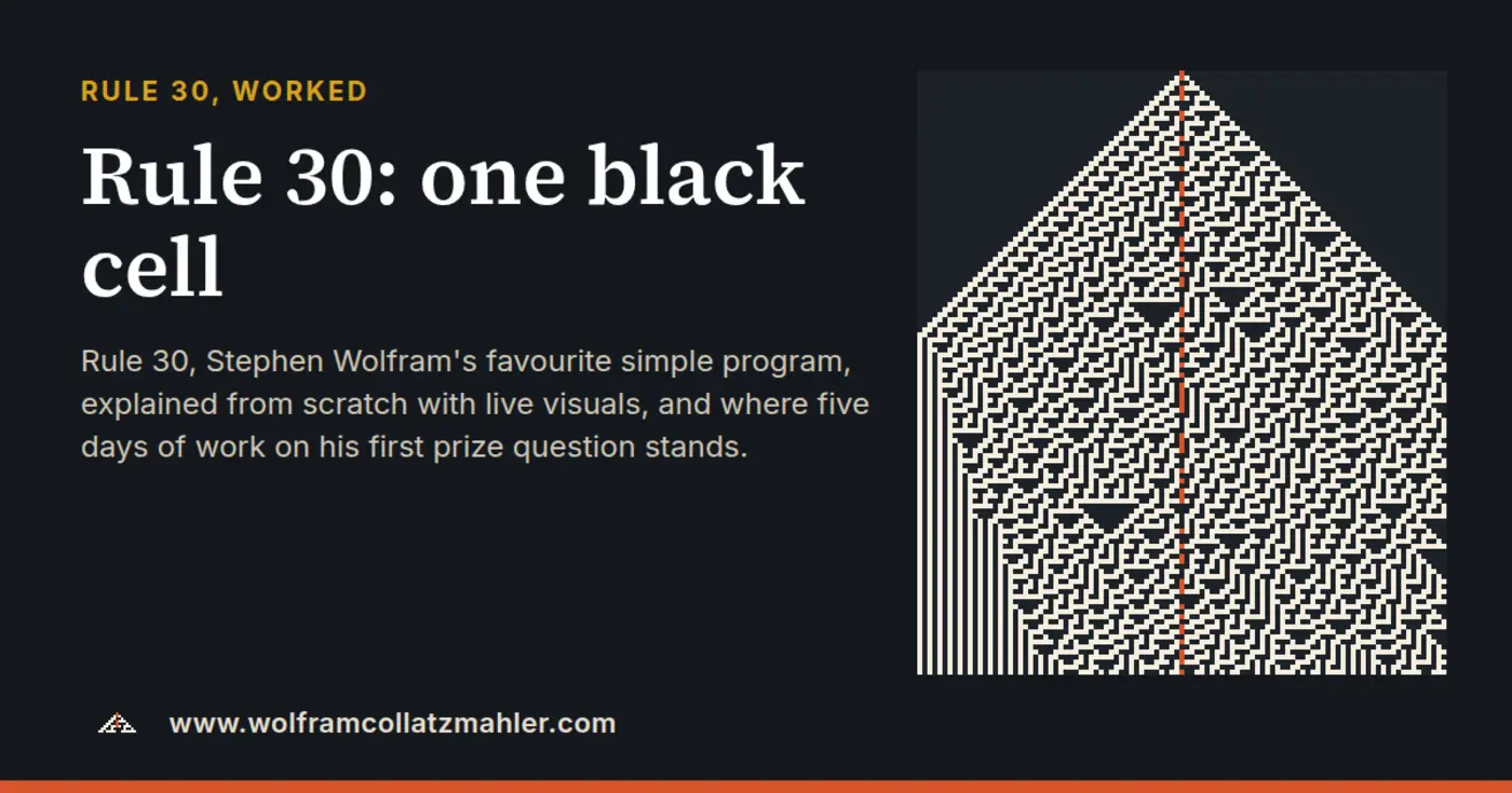 rule 30 one black cell