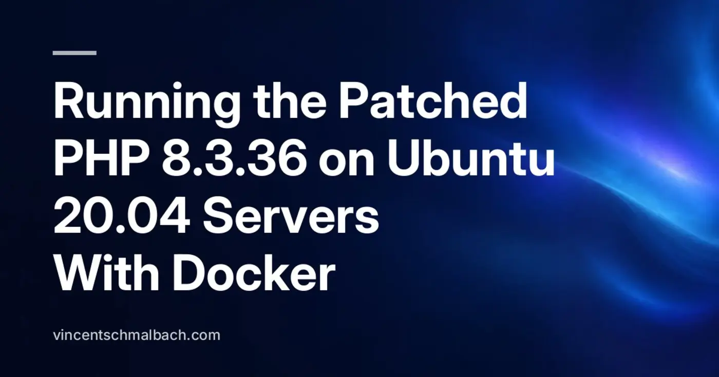 running the patched php 8336 on ubuntu 2004 servers with docker