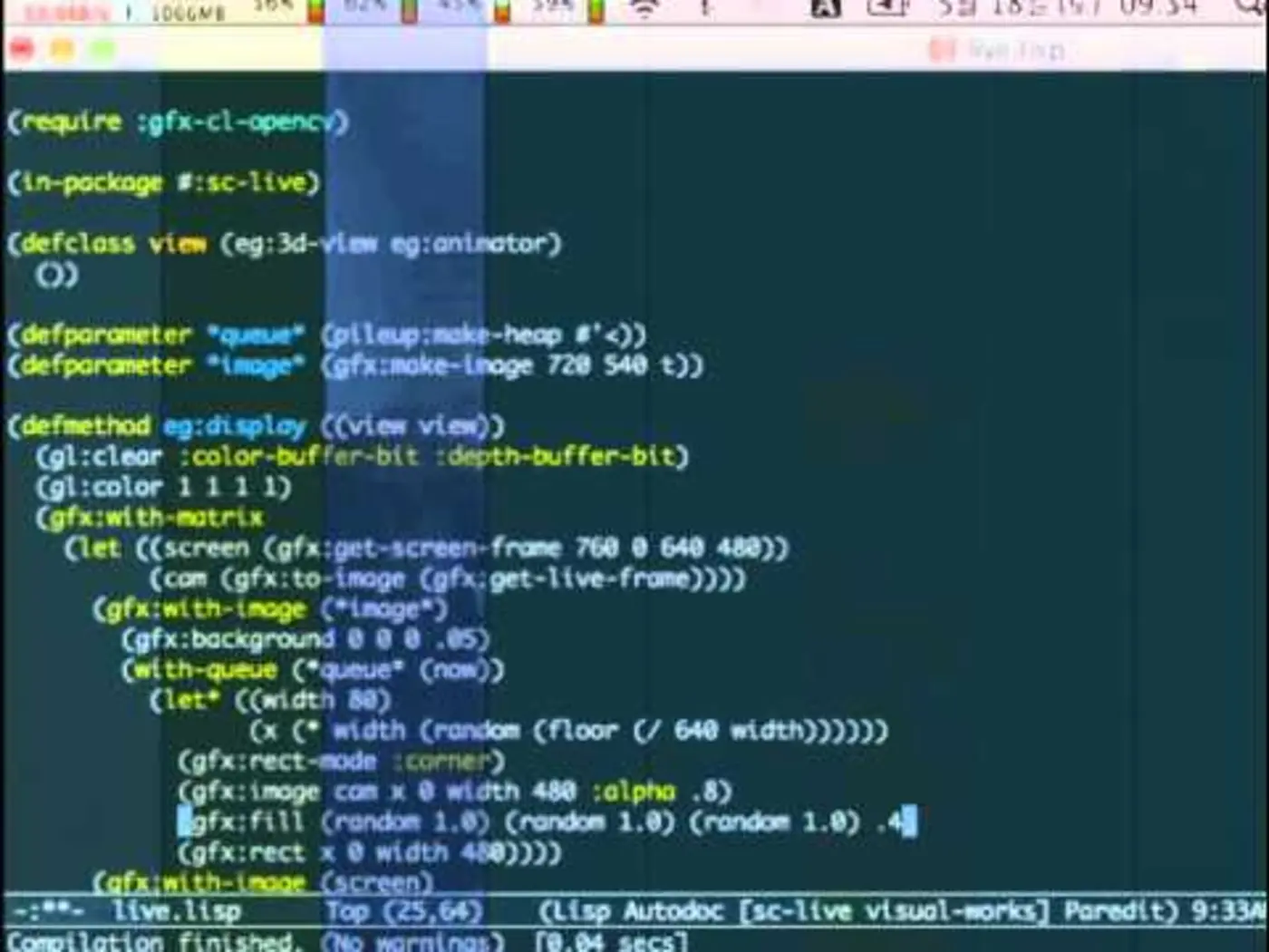 livecoding in commonlisp video
