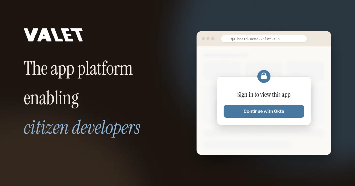 valet the app platform enabling citizen developers