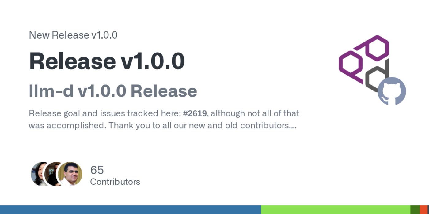 llmd v100 is out