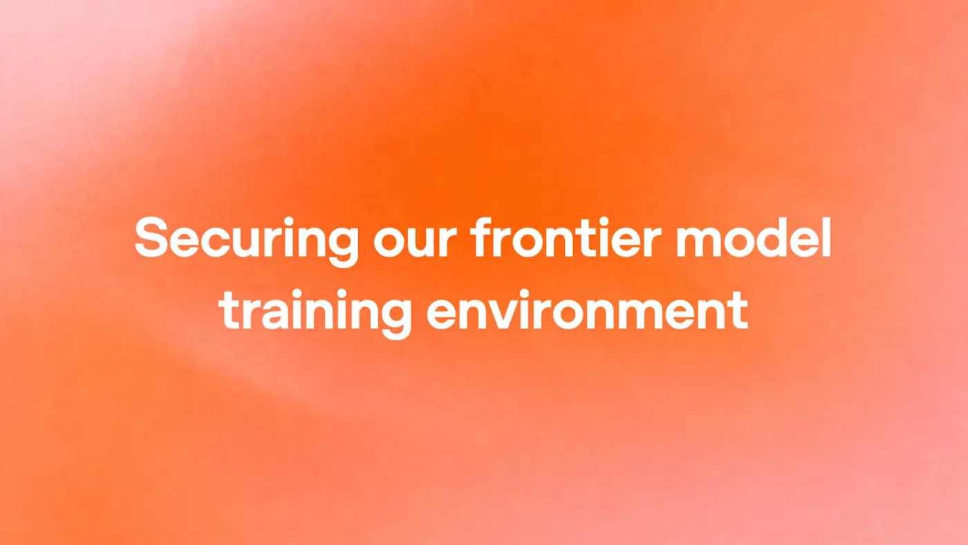 openai securing our frontier model training environment