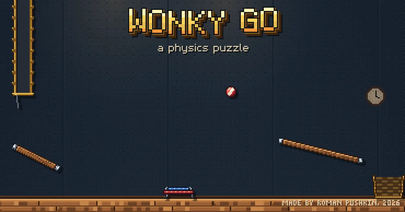 show hn build a wonky machine a pixelart physics puzzle