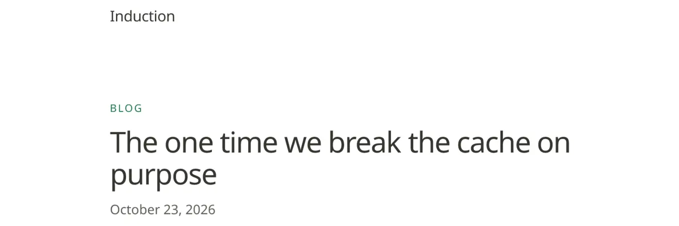 the one time we break the llm cache on purpose