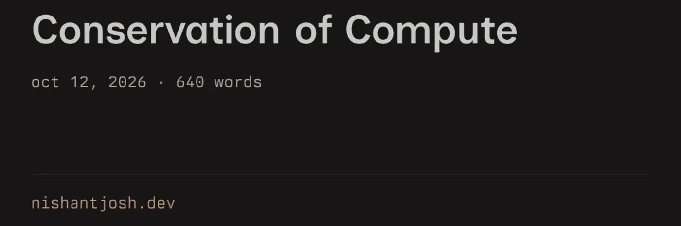 conservation of compute