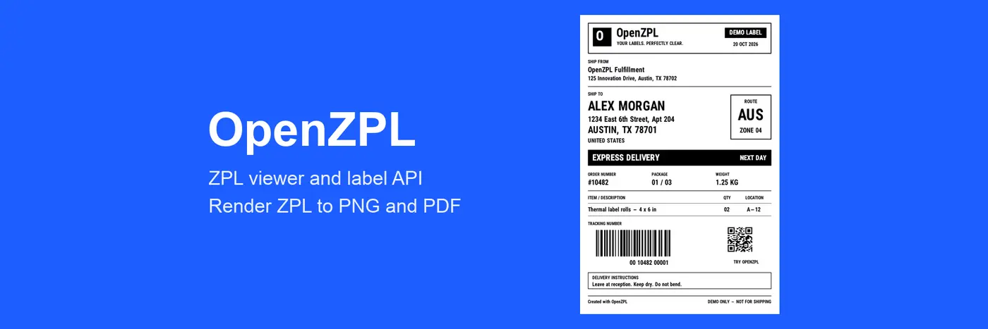 show hn openzpl render zebra zpl labels to pngpdf dropin for labelary