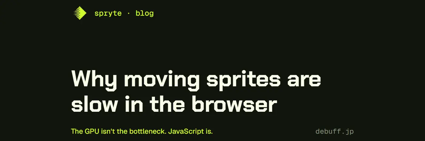 why moving sprites are slow